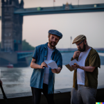 DALL·E 2022-07-03 23.42.11 - 90mm lens, street poets on the thames.png