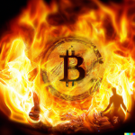 DALL·E 2022-08-13 09.47.36 - Satan charges sinnersBitcoin to reside in hell fire photo realism.png